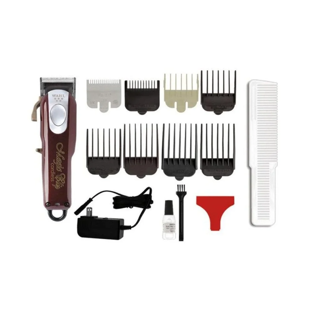 Wahl Professional 5-Star Cordless Magic Clip Hair Clipper Burgundy 8148